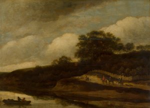Heuvelachtig landschap met water